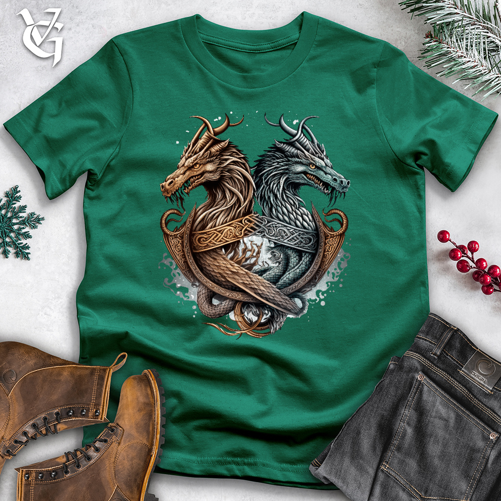 Viking Goods Dragons At Sea Cotton Tee Kelly / L