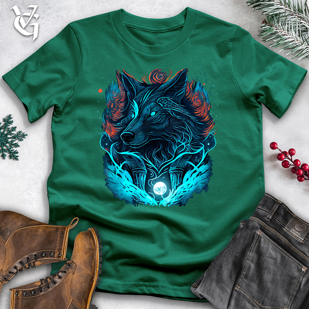 Viking Goods Fenrir Wolf Cotton Tee Kelly / L