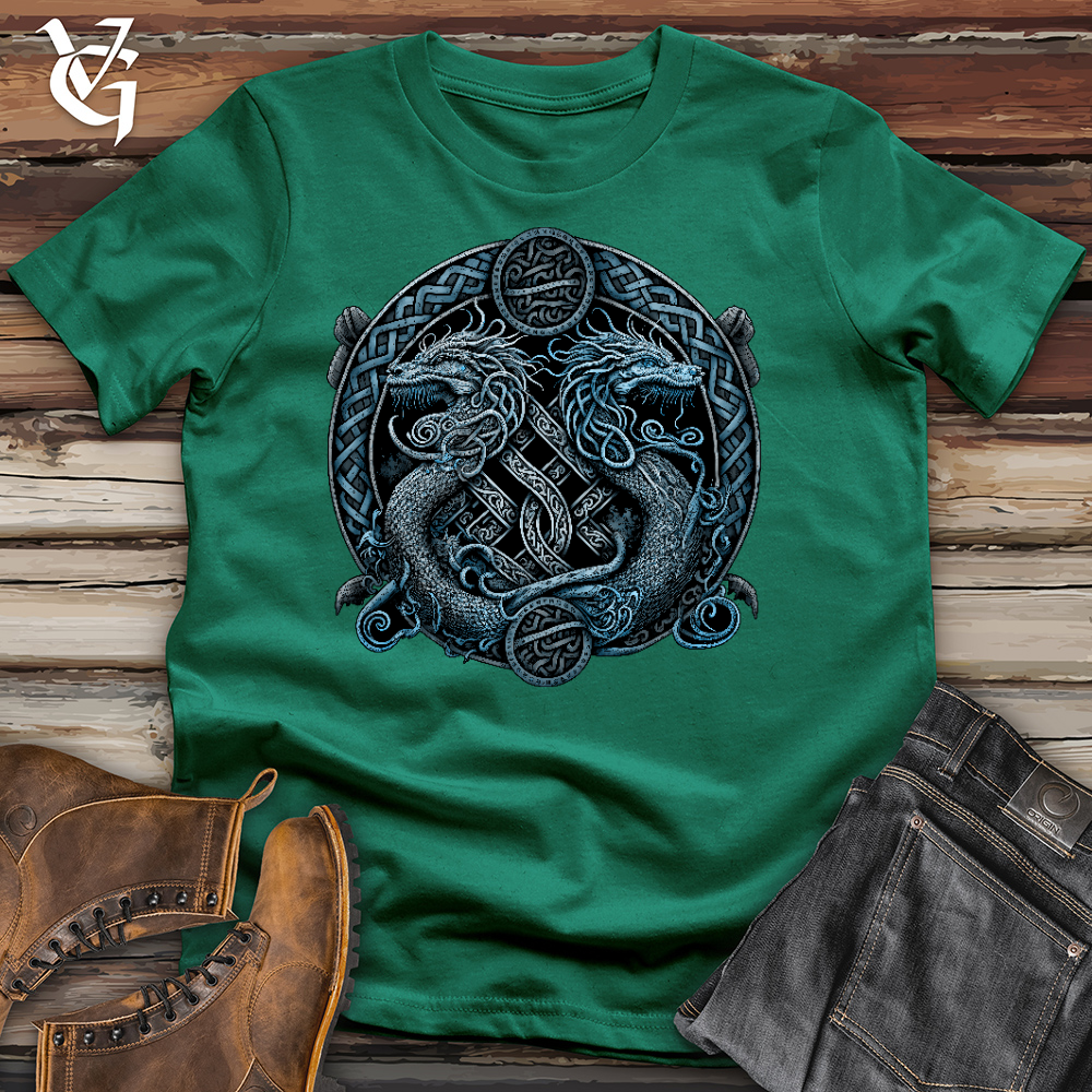 Viking Goods Icy Dragons Cotton Tee Kelly / L