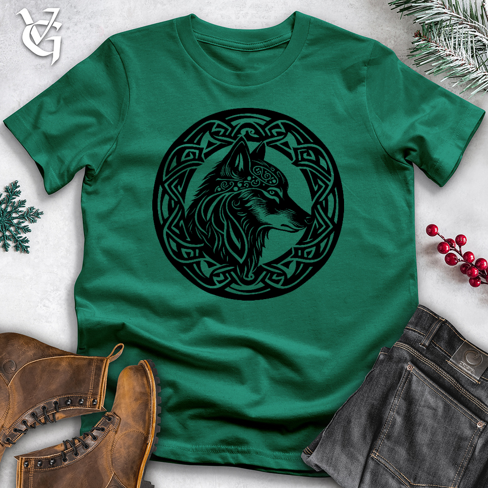 Viking Goods Majestic Wolf Cotton Tee Kelly / L