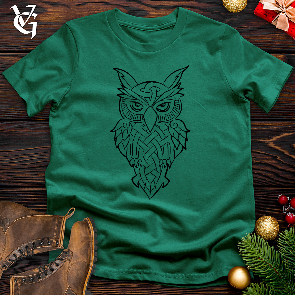 Viking Goods Owl Cotton Tee Kelly / L