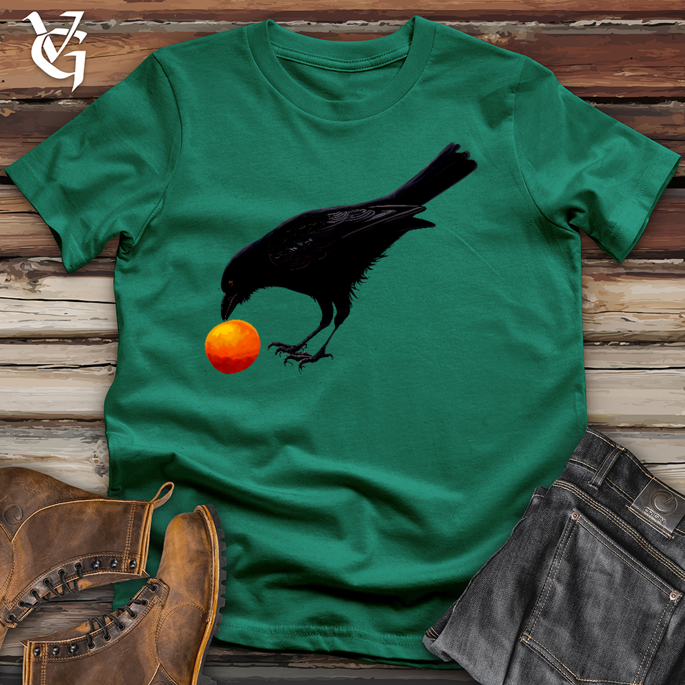 Viking Goods Raven Rolling Orange Cotton Tee Kelly / L