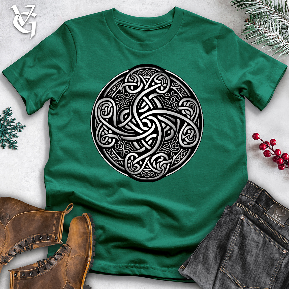 Viking Goods Silver Celtic Knot Cotton Tee Kelly / L
