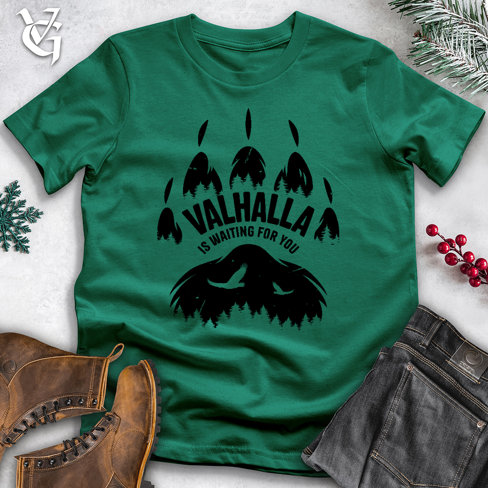 Viking Goods Valhalla Is Waiting Cotton Tee Kelly / L