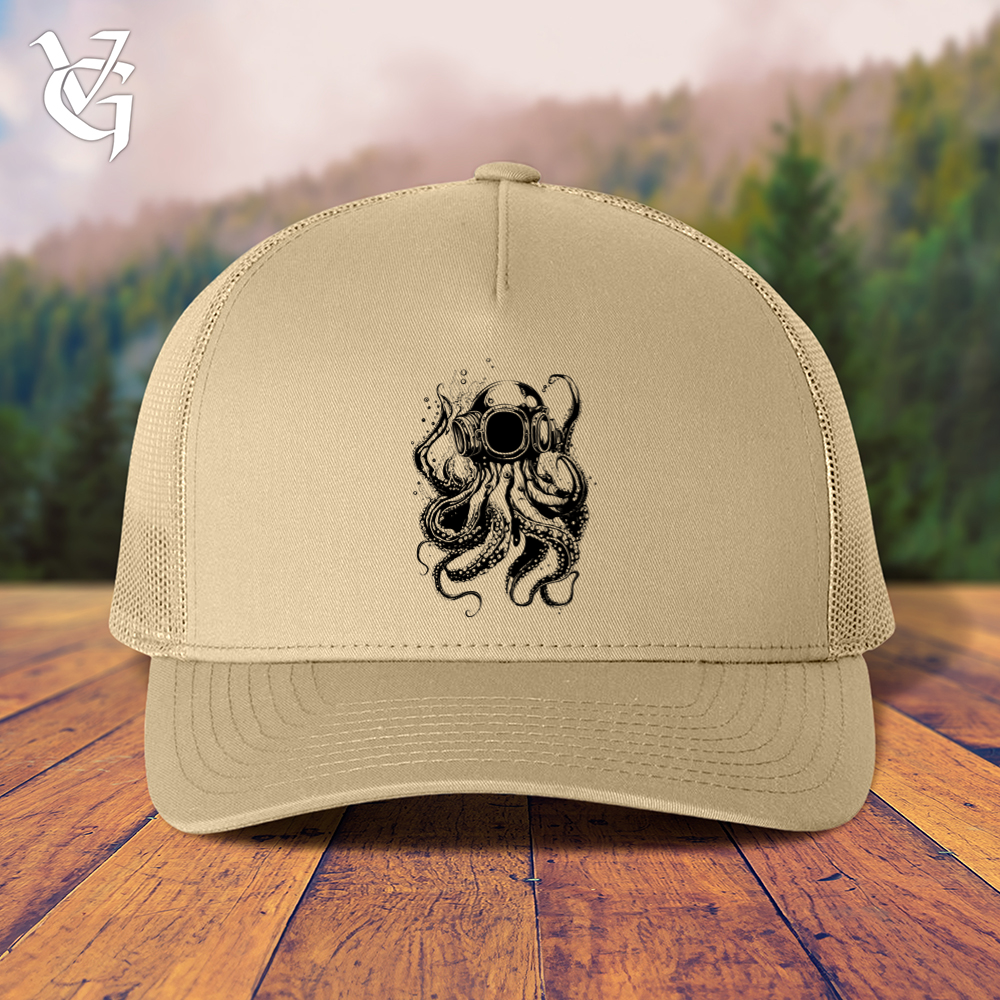 Viking Goods Scuba Octopus Trucker Cap Khaki