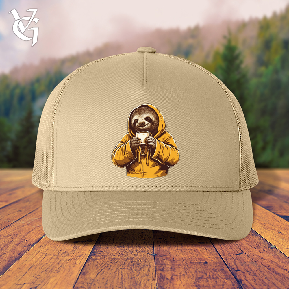 Viking Goods Sloth Coffee Trucker Cap Khaki