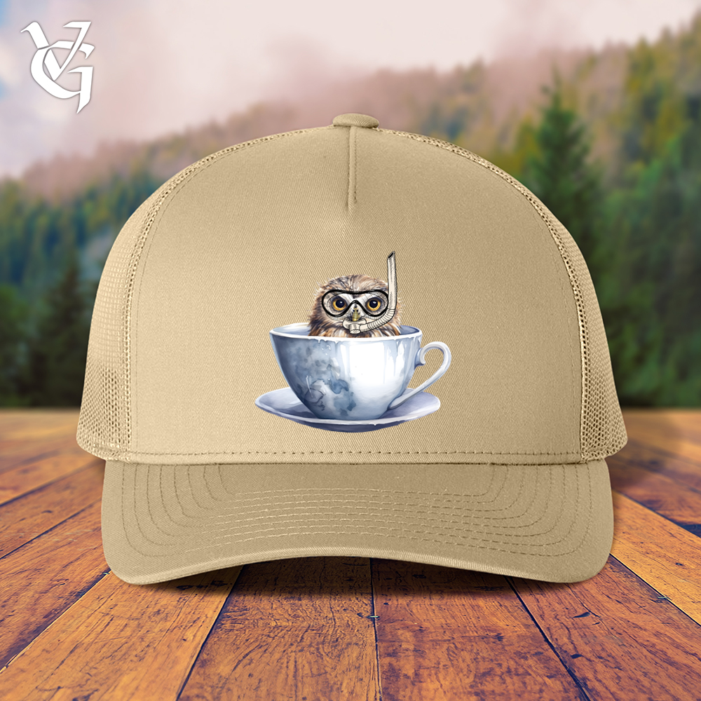 Viking Goods Snorkeling Owl Trucker Cap Khaki