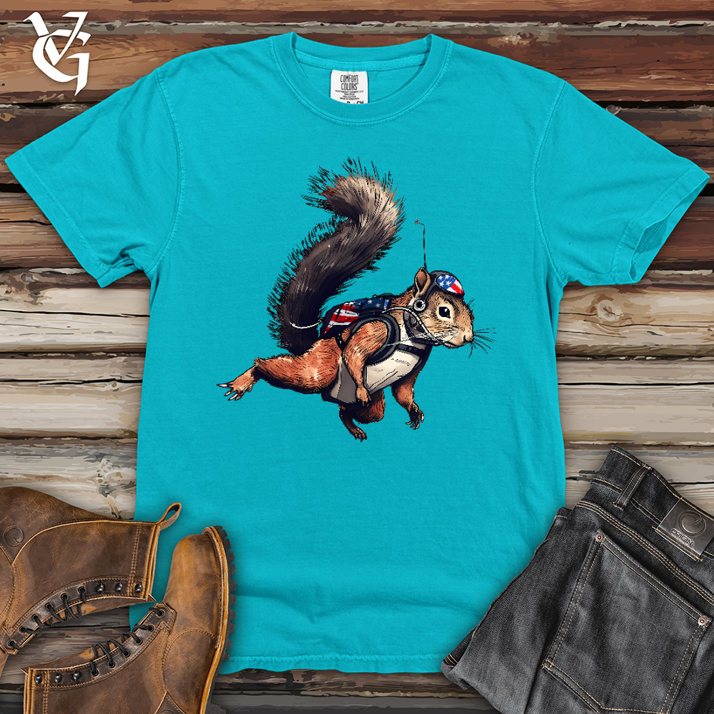 Viking Goods American Skydiving Squirrel Heavy Cotton Comfort Colors Tee Lagoon / L