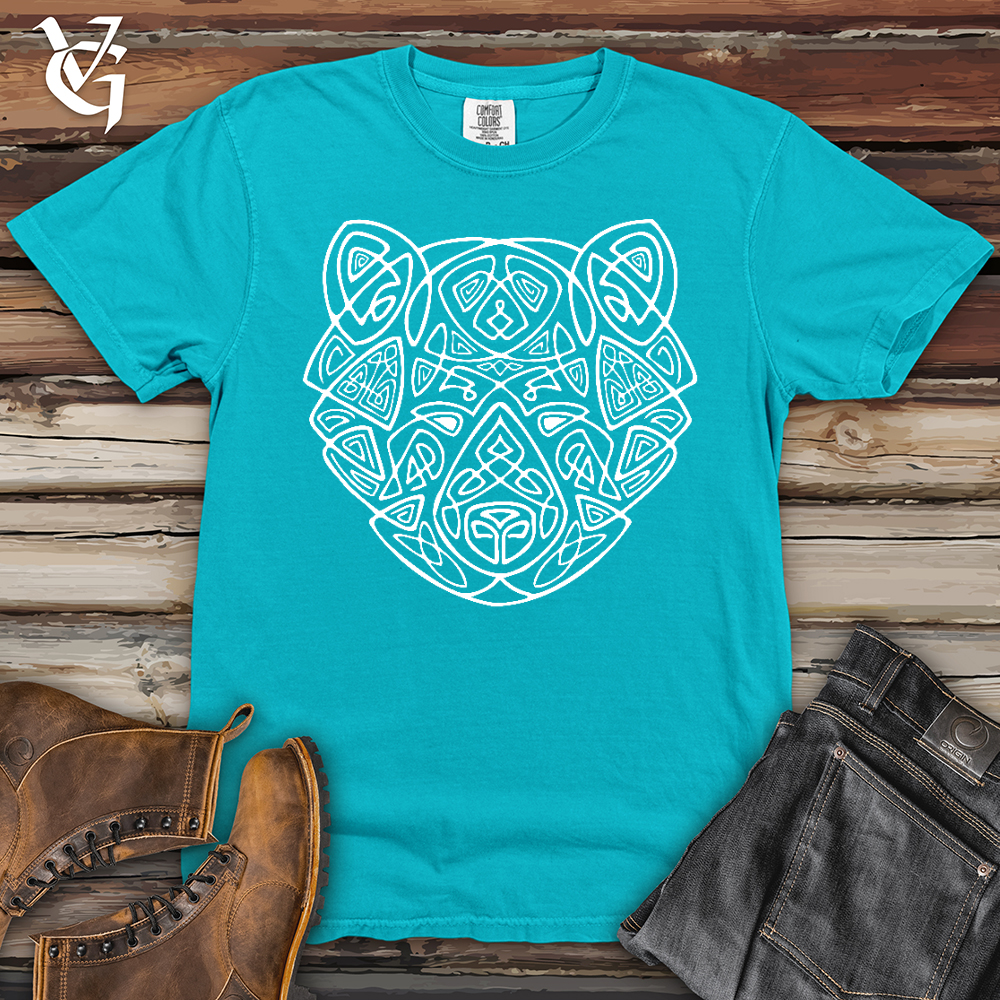 Viking Goods Bear Head Celtic Style Heavy Cotton Comfort Colors Tee Lagoon / L