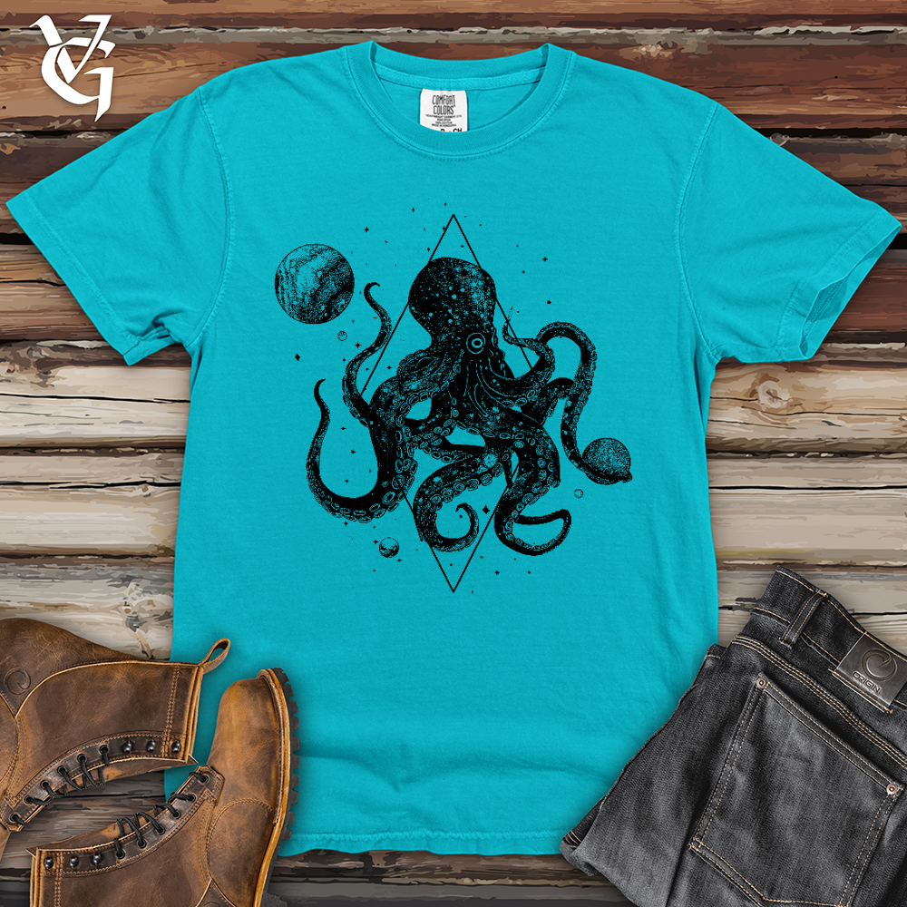 Viking Goods Cosmic Octopus Heavy Cotton Comfort Colors Tee Lagoon / L