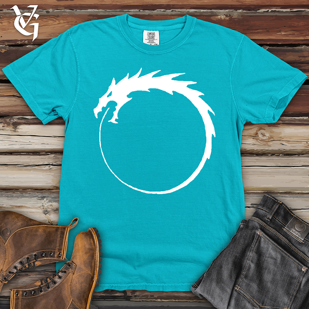 Viking Goods Dragon Circle Heavy Cotton Comfort Colors Tee Lagoon / L