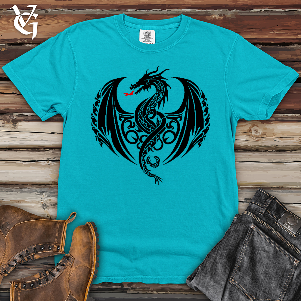 Viking Goods Fire Breathing Dragon Heavy Cotton Comfort Colors Tee Lagoon / L