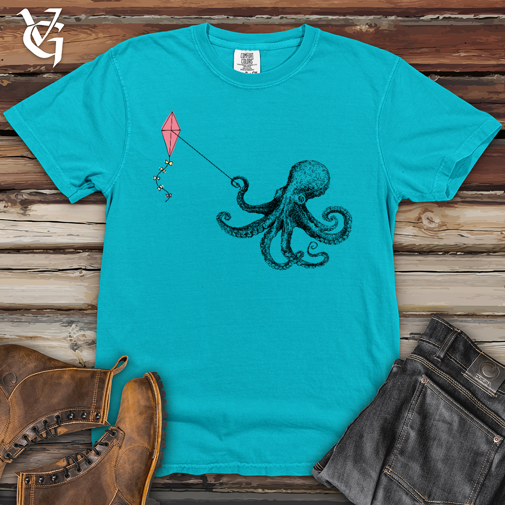 Viking Goods Octopus Flying Kyte Heavy Cotton Comfort Colors Tee Lagoon / L