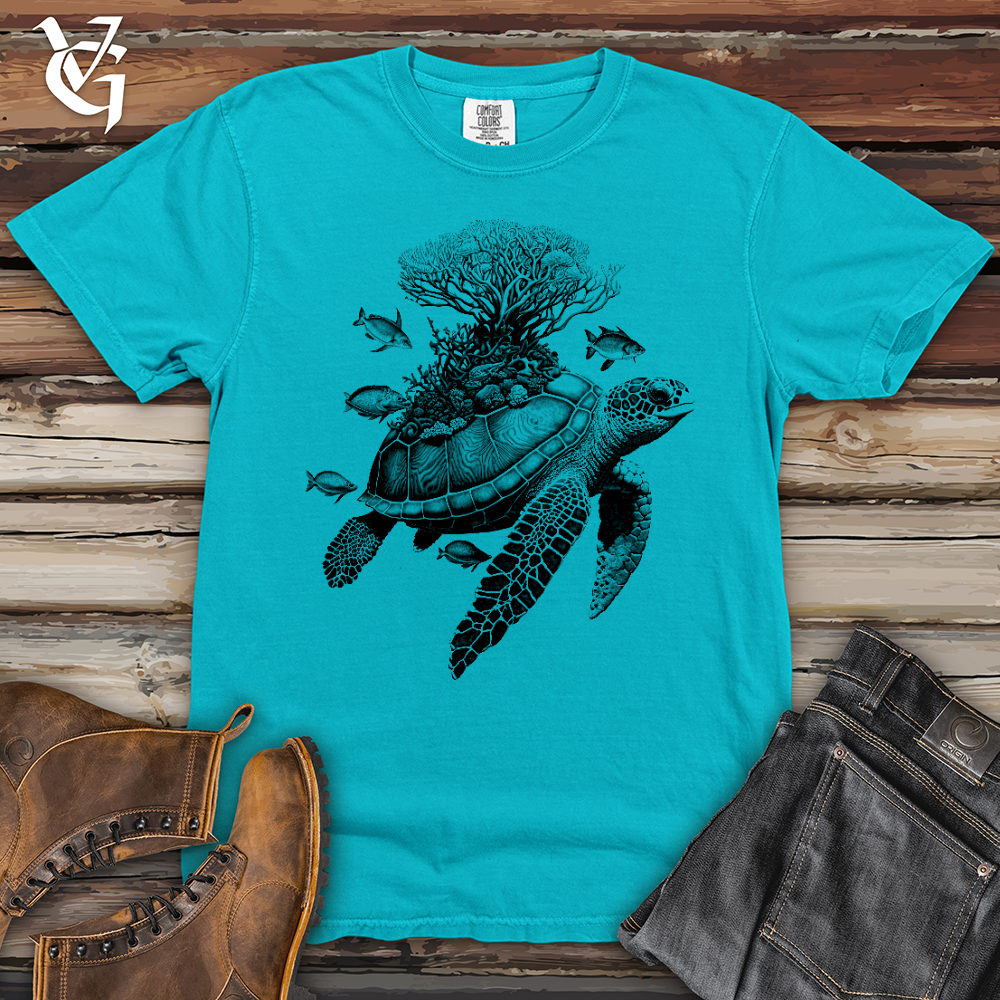 Viking Goods Sea Turtle Heavy Cotton Comfort Colors Tee Lagoon / L