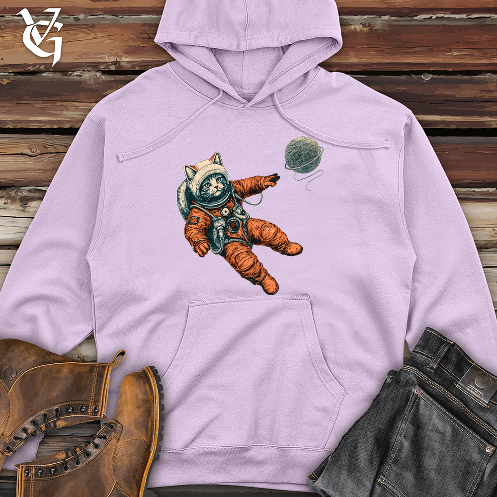 Viking Goods Astronaut Kitty Midweight Hooded Sweatshirt Lavender / L