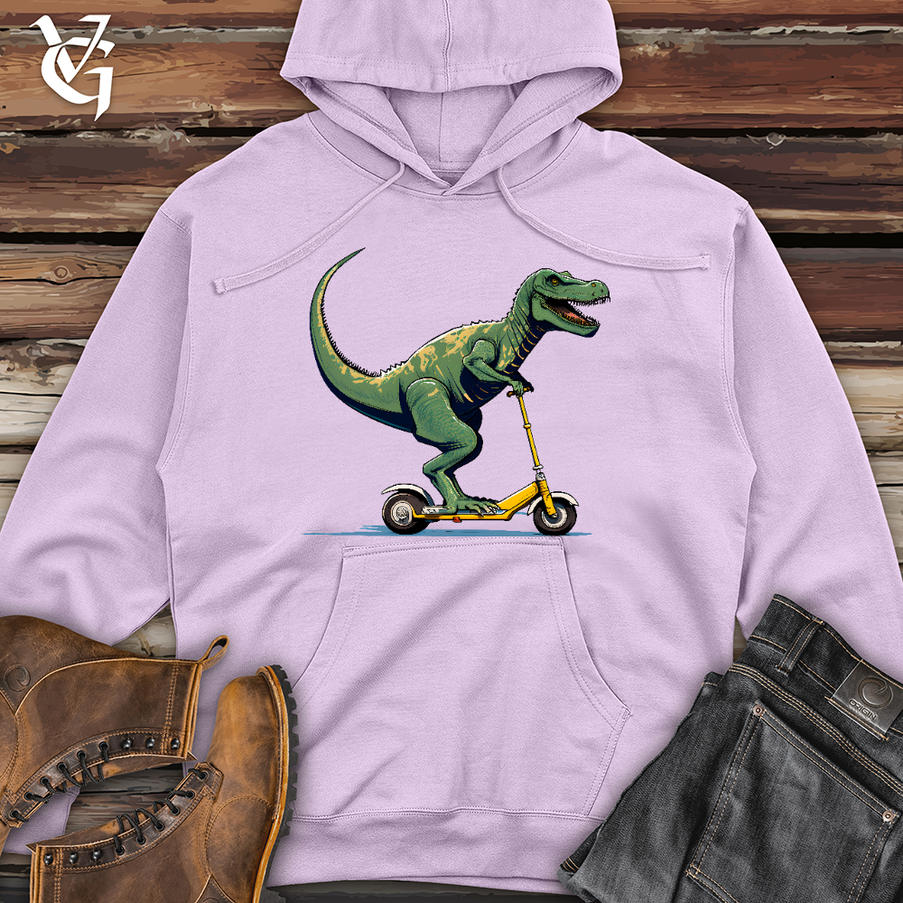 Viking Goods Dino Scoot Midweight Hooded Sweatshirt Lavender / L