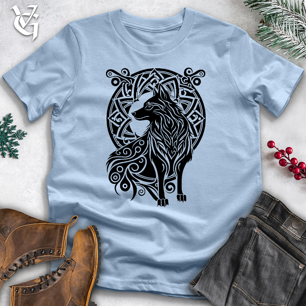 Viking Goods Celtic Wolf Cotton Tee Light Blue / L