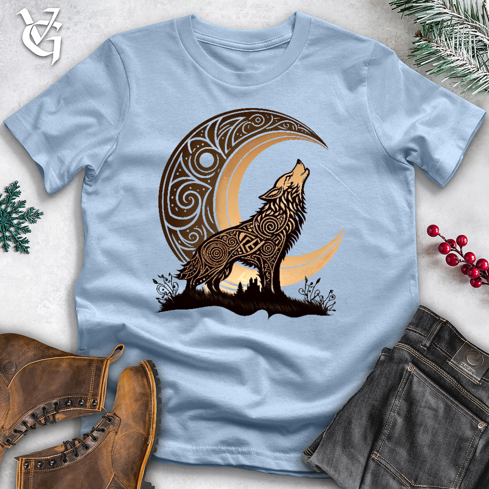 Viking Goods Celtic Wolf Cotton Tee Light Blue / L