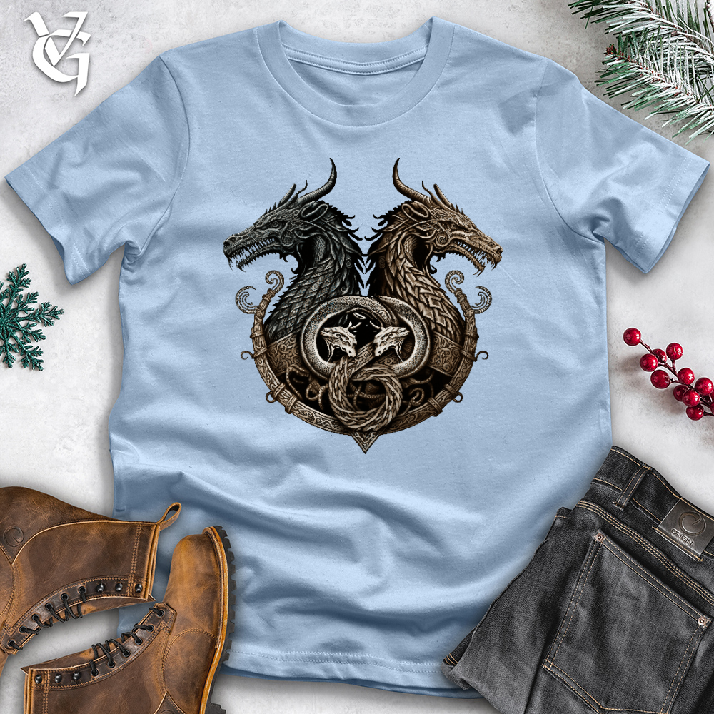 Viking Goods Lookalike Dragons Cotton Tee Light Blue / L