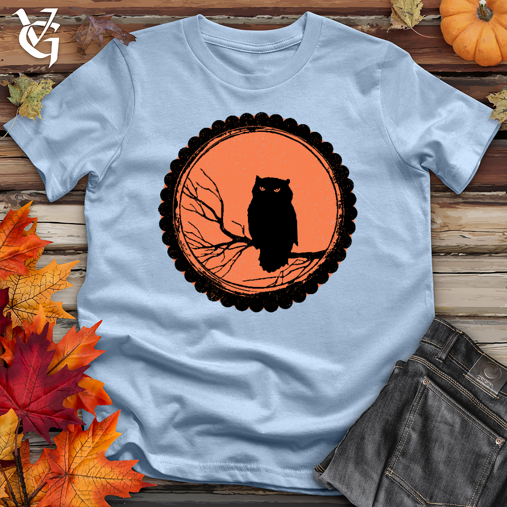 Viking Goods O'hallow's Owl Cotton Tee Light Blue / L