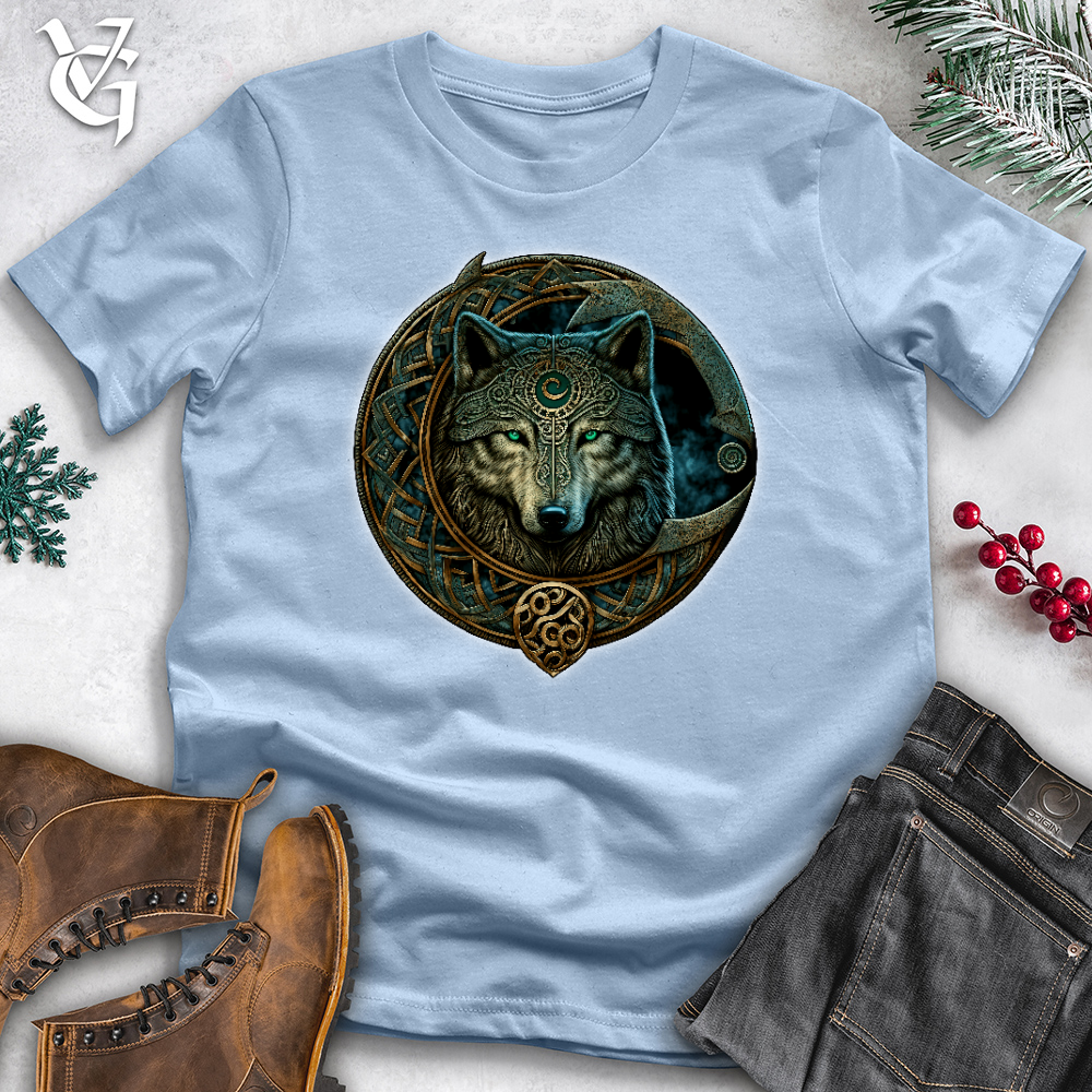 Viking Goods Prism Moon Wolf Cotton Tee Light Blue / L