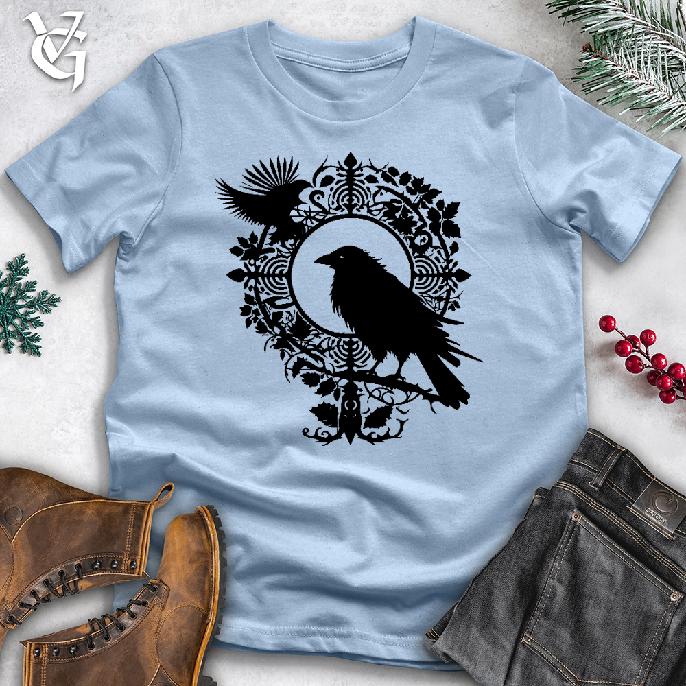 Viking Goods Raven and Vegvisir Cotton Tee Light Blue / L