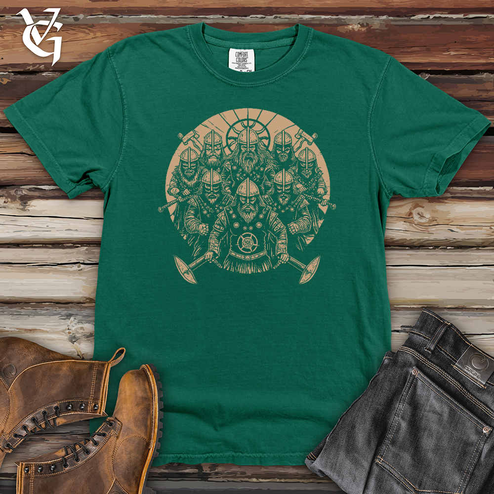 Viking Goods A Gang of Stern Vikings Heavy Cotton Comfort Colors Tee Light Green / L