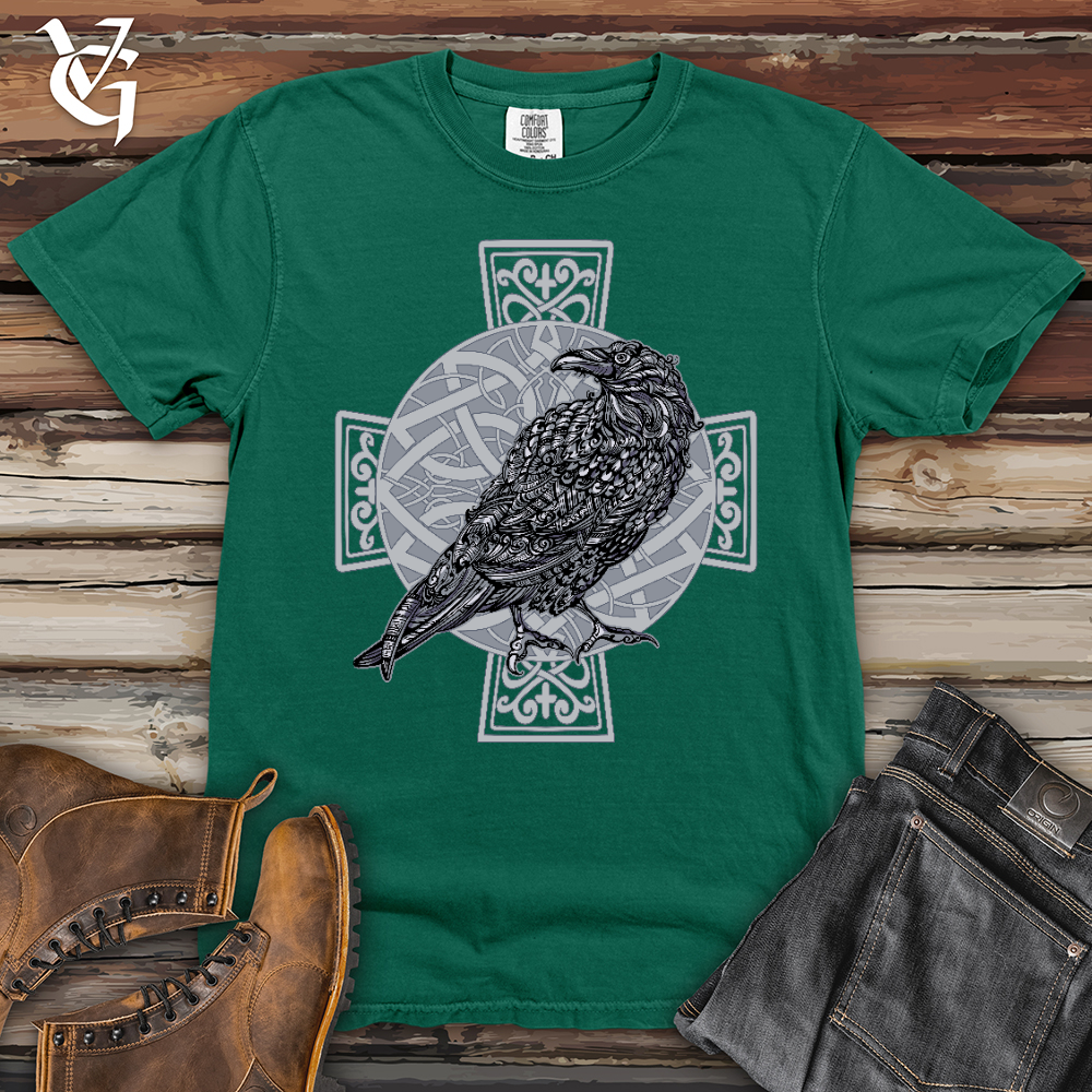 Celtic Cross Raven Heavy Cotton Comfort Colors Tee