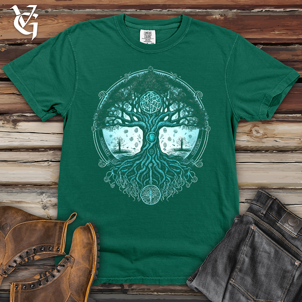 Viking Goods Spirit of Yggdrasil Heavy Cotton Comfort Colors Tee Light Green / L