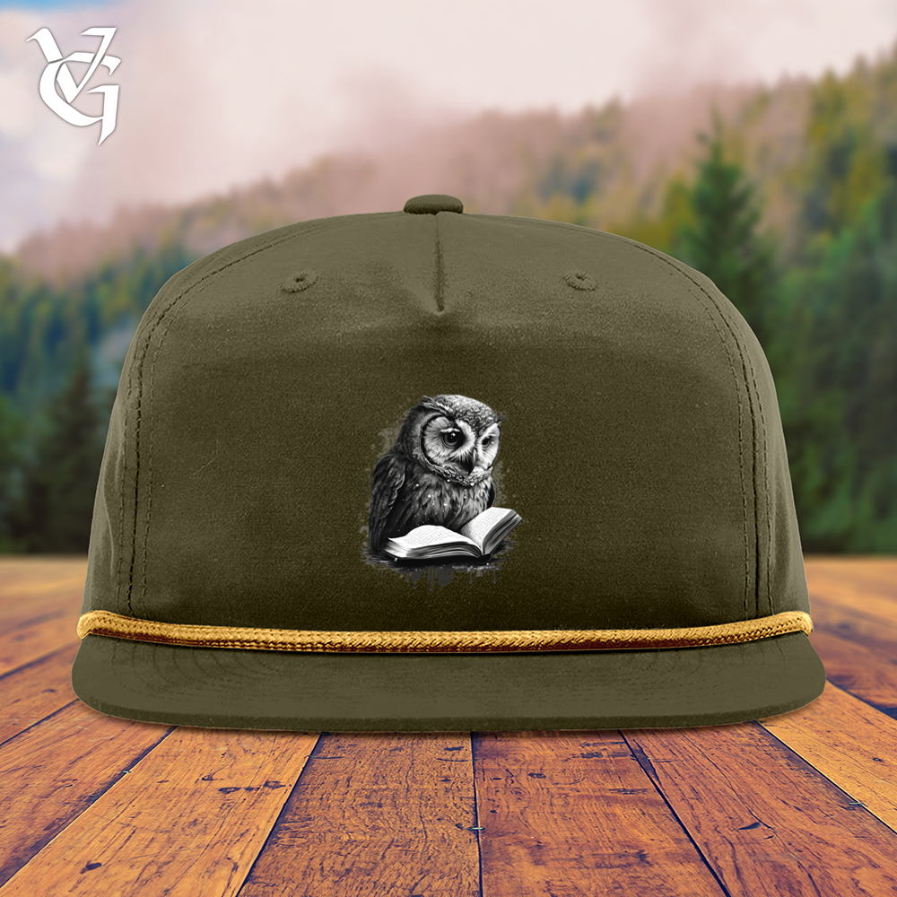 Viking Goods Owl Reading Book Snapback Cap Loden/ Amber Gold