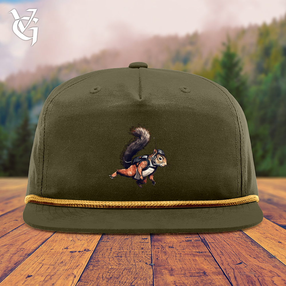 Viking Goods Skydiving Squirrel Snapback Cap Loden/ Amber Gold