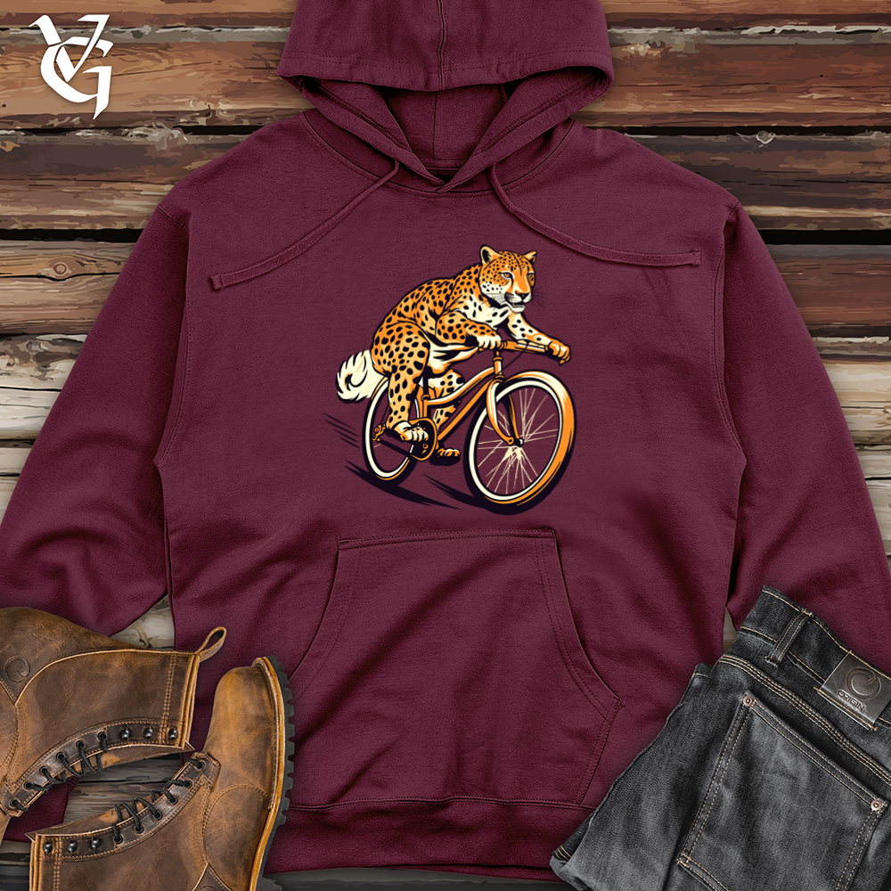 Viking Goods Agile Cheetah Cyclist Midweight Hooded Sweatshirt Maroon / L