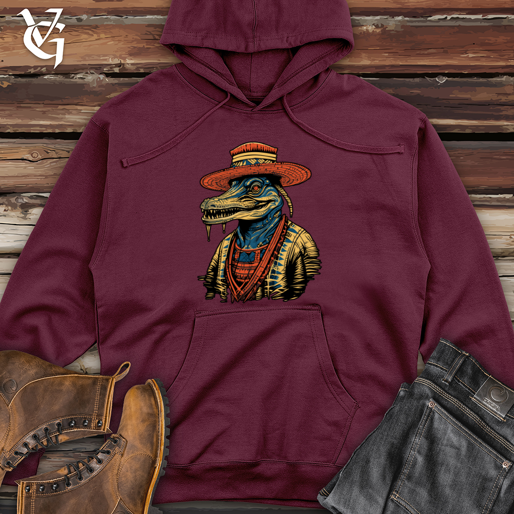 Viking Goods Alligator Festive Sombrero Midweight Hooded Sweatshirt Maroon / L