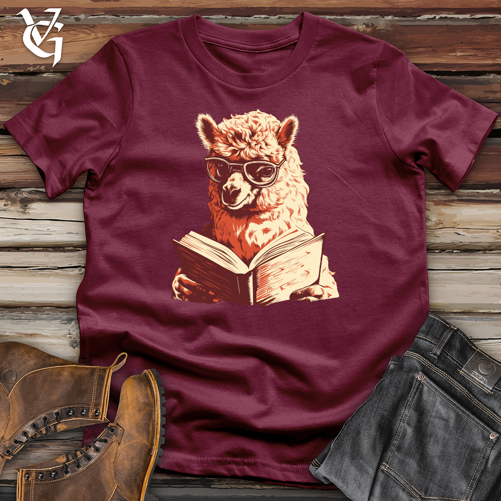 Viking Goods Alpaca Bibliophile Tranquil Read Softstyle Tee Maroon / L
