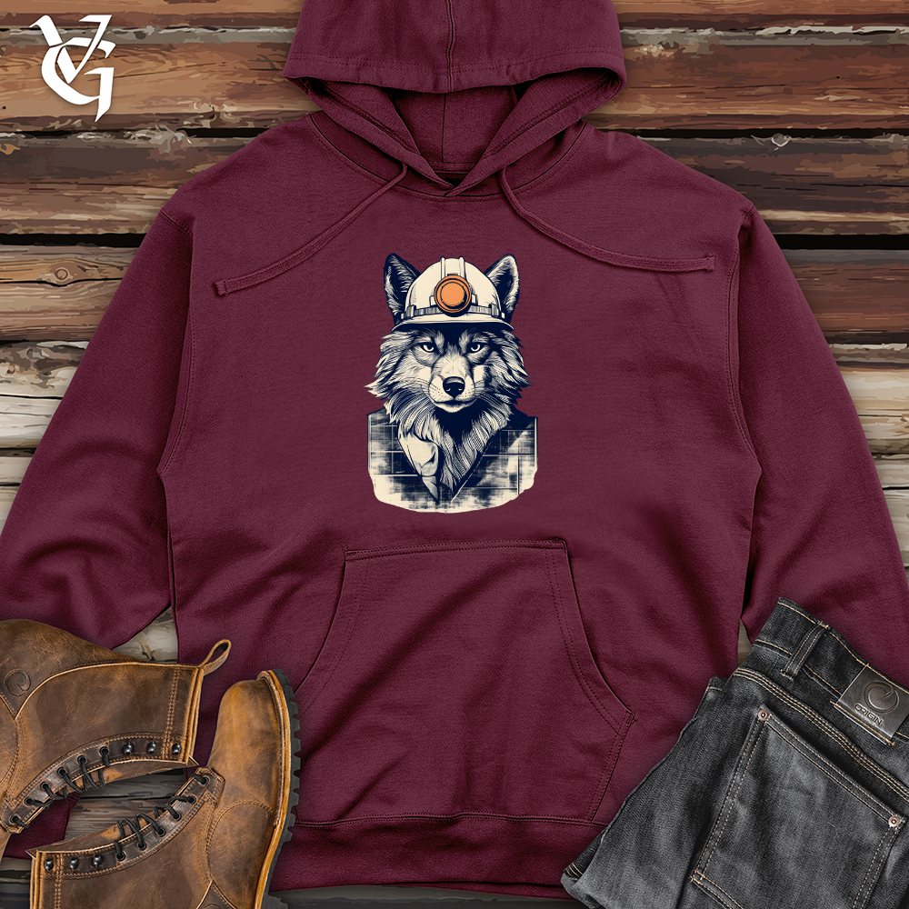 Viking Goods Architectural Howl Blueprint Midweight Hooded Sweatshirt Maroon / L