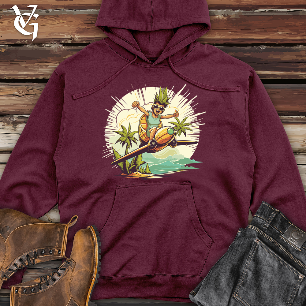Viking Goods Aviator Pineapple Adventure Midweight Hooded Sweatshirt Maroon / L