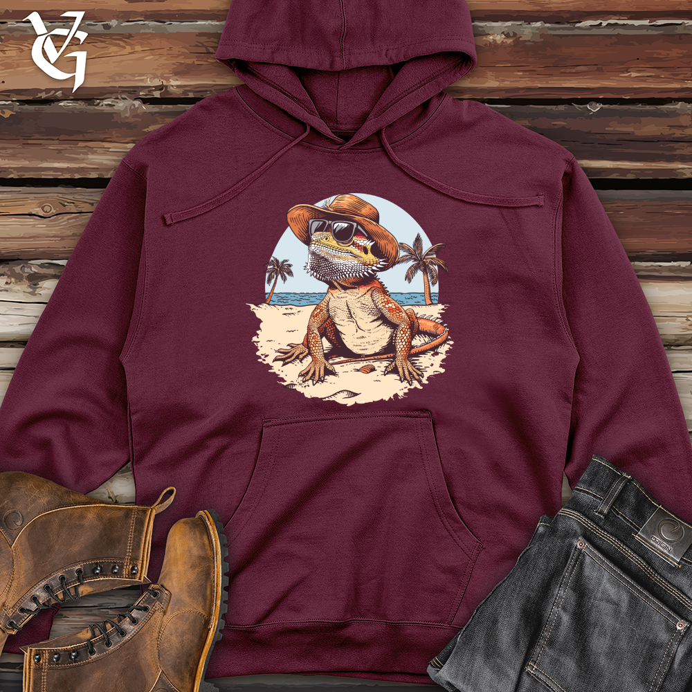 Viking Goods Beachcomber Bearded Dragon Swagger Midweight Hooded Sweatshirt Maroon / L
