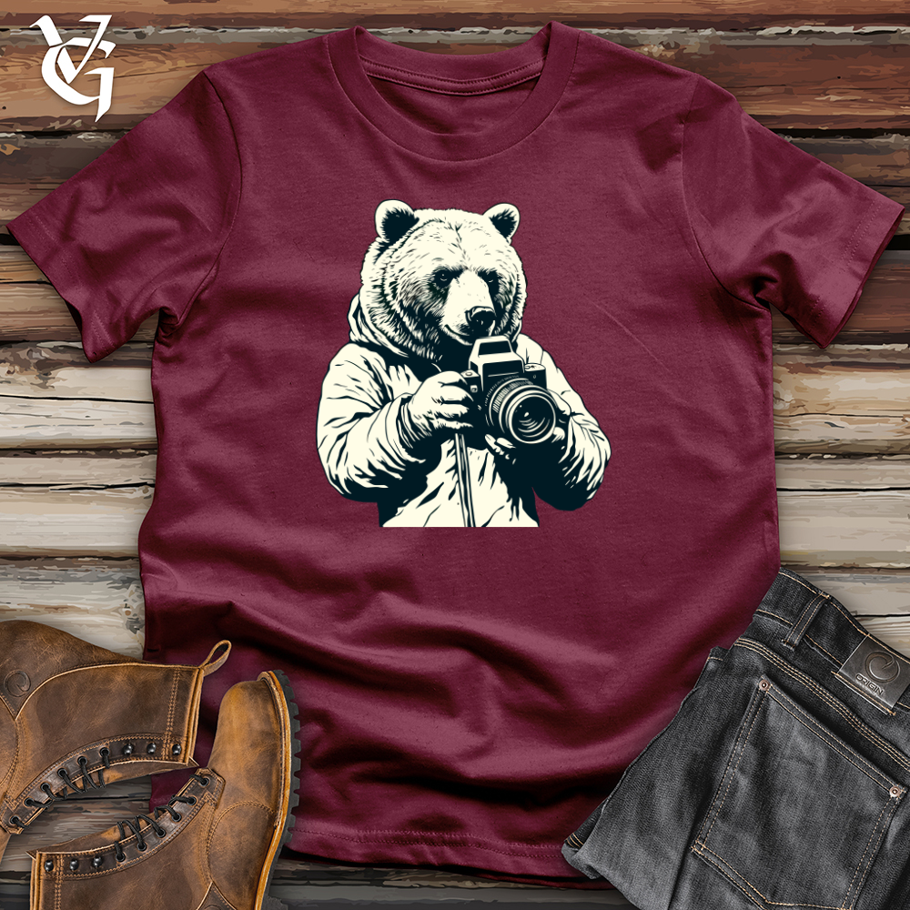 Viking Goods Bear Behind the Lens Moment Softstyle Tee Maroon / L