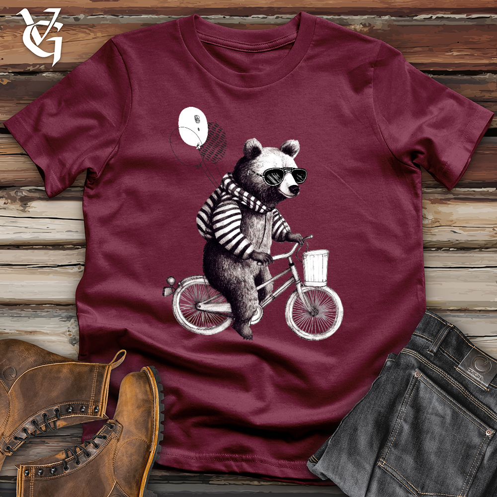 Viking Goods Bear Biker Softstyle Tee Maroon / L