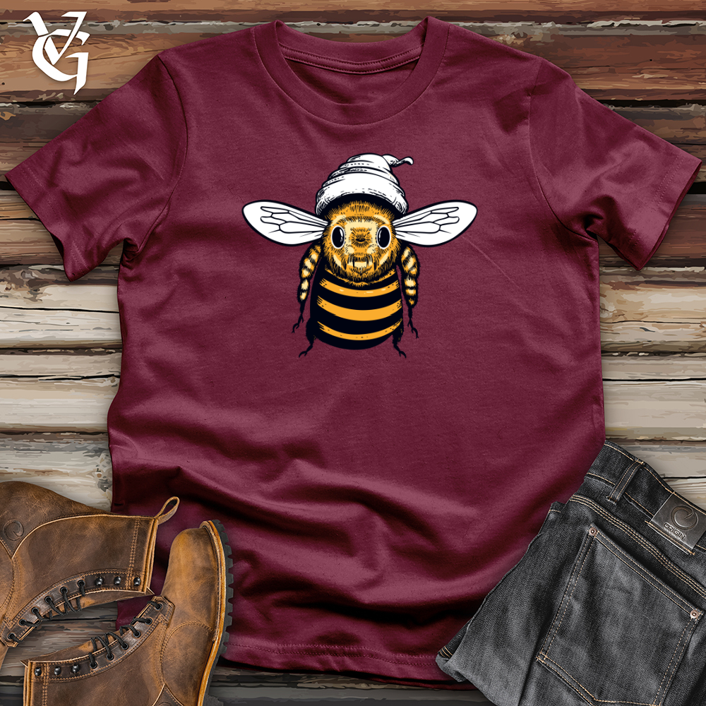 Viking Goods Bee in a Beanie Softstyle Tee Maroon / L