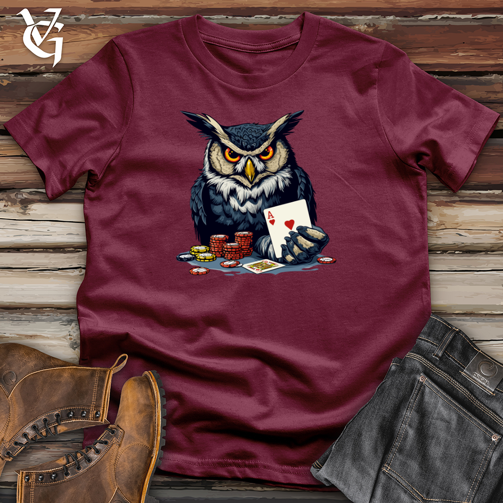 Viking Goods Black Jack Owl Softstyle Tee Maroon / L