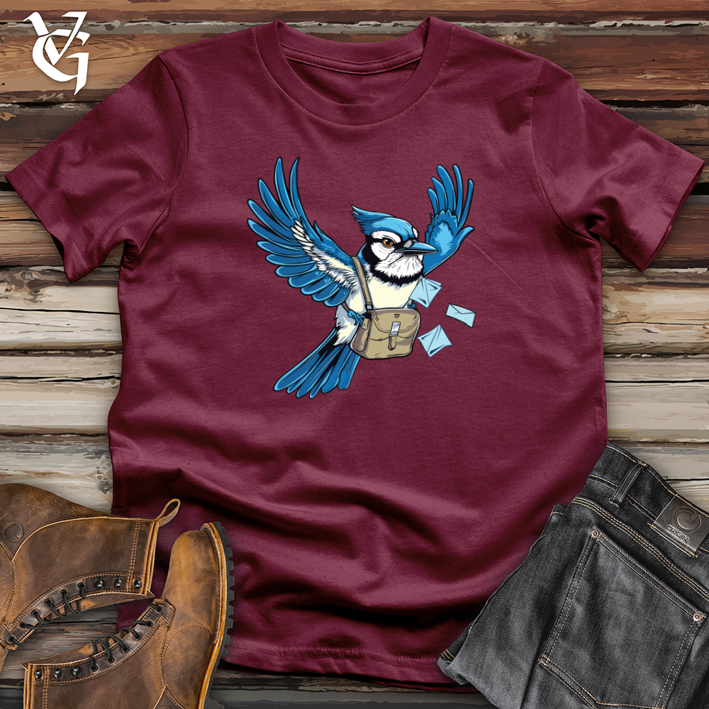 Viking Goods Bluejay Messenger Flight Softstyle Tee Maroon / L