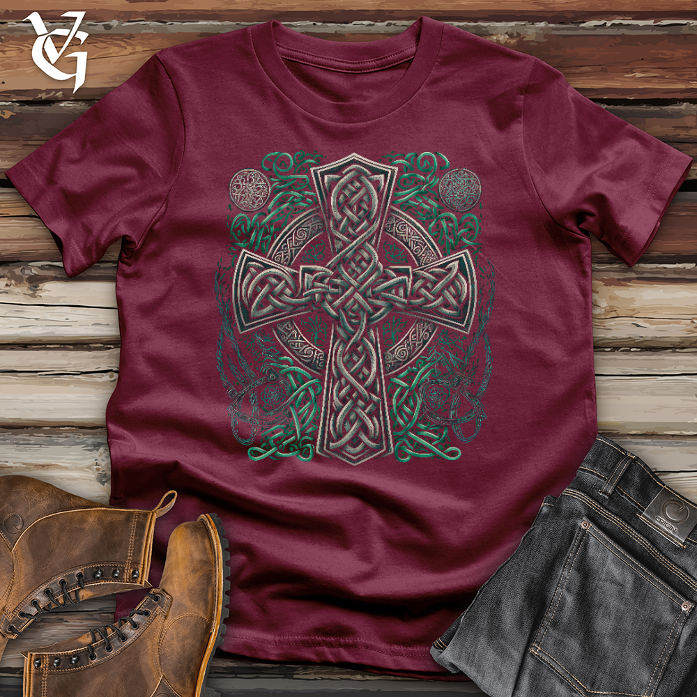Viking Goods Celtic Crosses Softstyle Tee Maroon / L