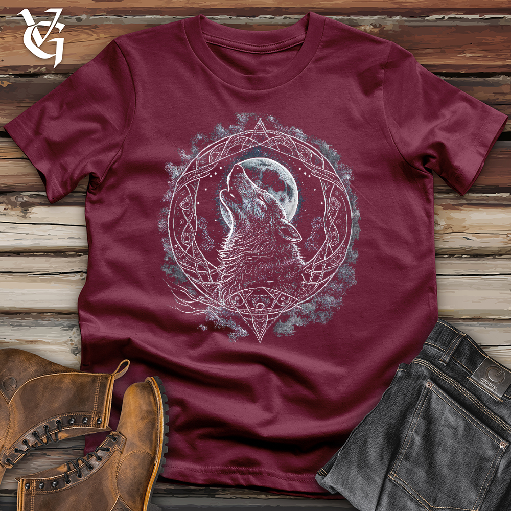 Viking Goods Celtic Howling Wolf Softstyle Tee Maroon / L