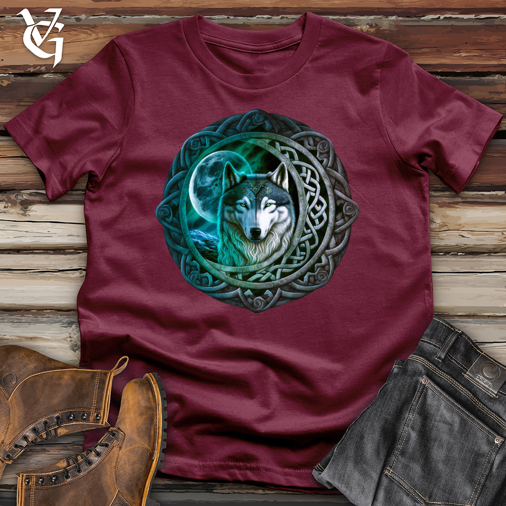 Viking Goods Celtic Moon Wolf Softstyle Tee Maroon / L