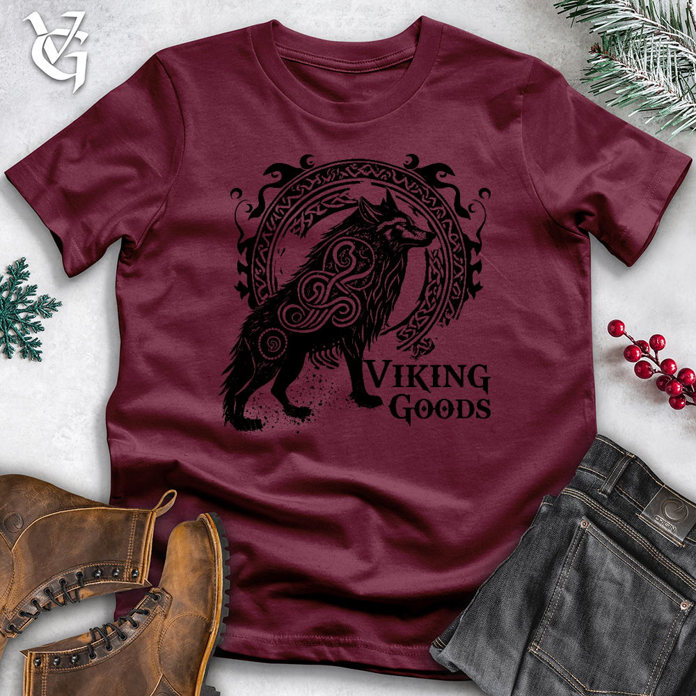 Viking Goods Celtic Wolf Viking Good Cotton Tee Maroon / L