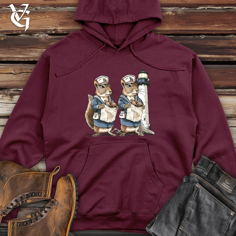 Viking Goods Chipmunk Sailor Duo Midweight Hooded Sweatshirt Maroon / L