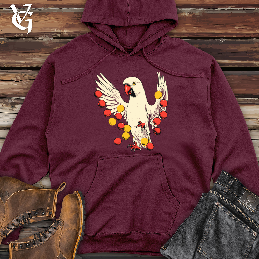 Viking Goods Cockatoo Circus Juggler Midweight Hooded Sweatshirt Maroon / L