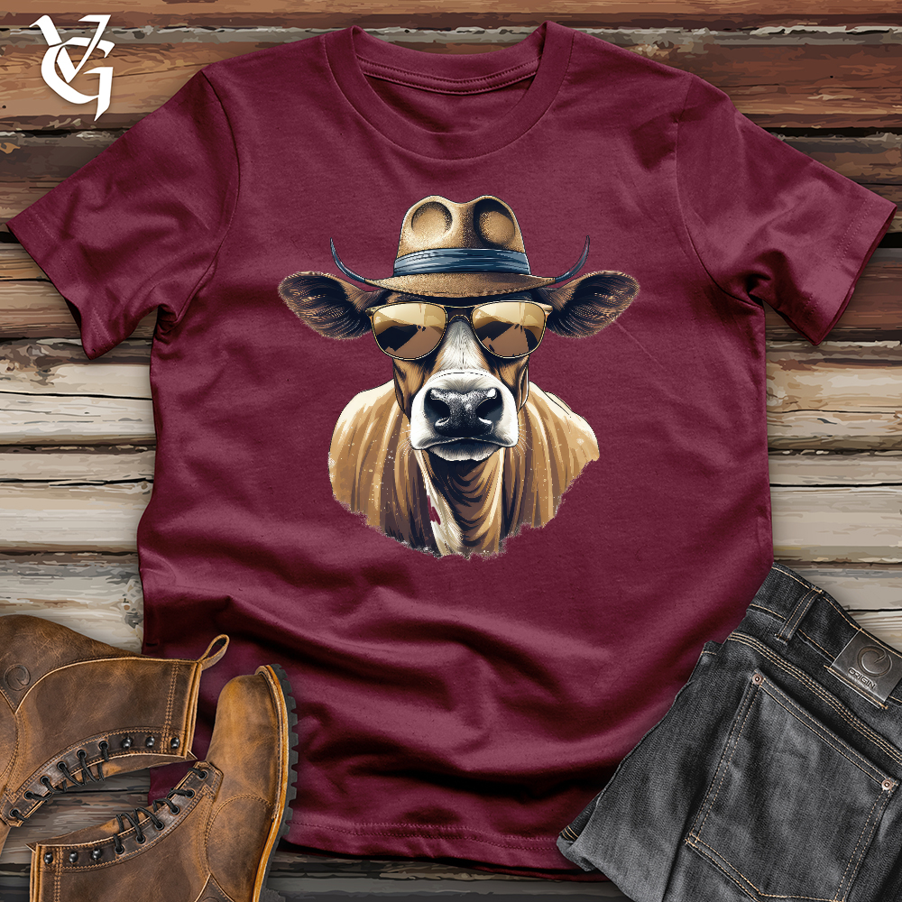 Viking Goods Cow Man Jones Softstyle Tee Maroon / L