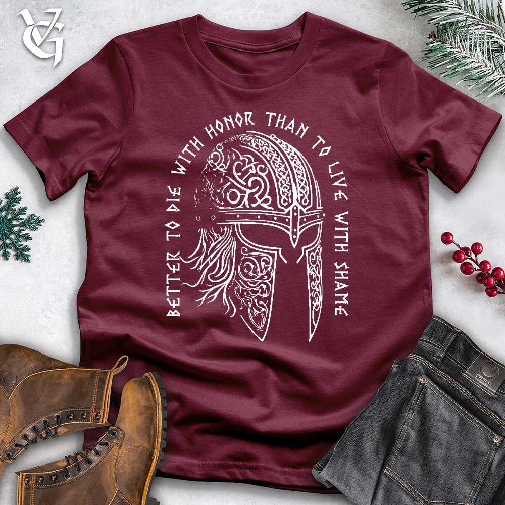 Viking Goods Die With Honor Cotton Tee Maroon / L